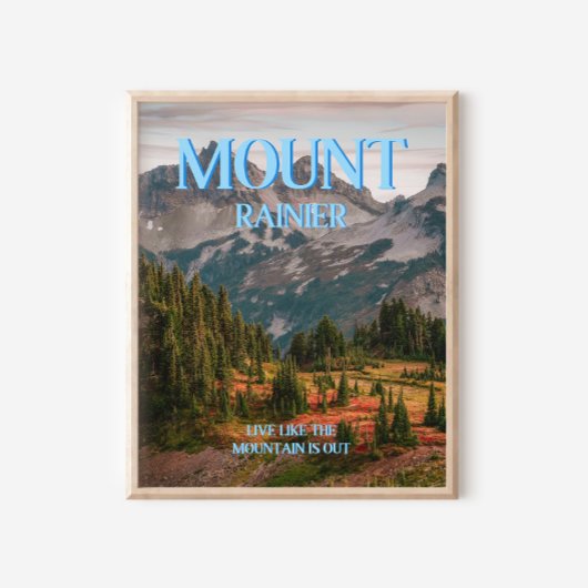 Mount Rainier Trendy Wall Art Print