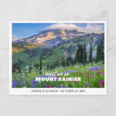 Mount Rainier Trouwweekend Save the Date Briefkaart (Voorkant)