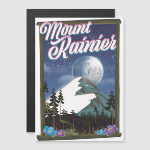 Mount Rainier vakantieposter.