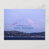 Mount Rainier van de Puget Sound Briefkaart (Voorkant)
