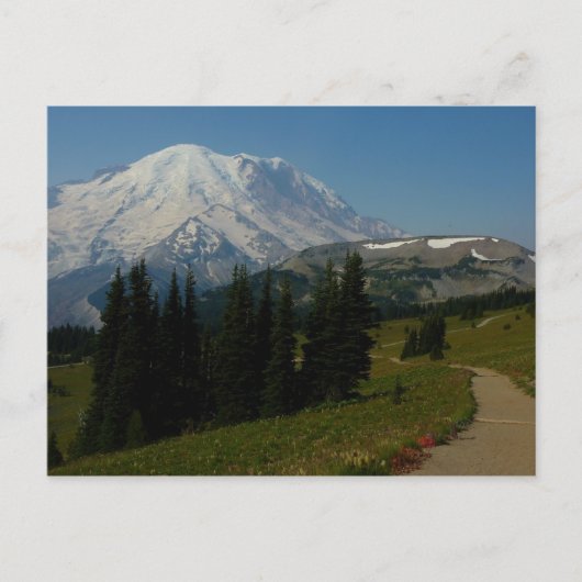 Mount Rainier vanaf de Sourdough Ridge Trail Briefkaart (Voorkant)