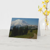 Mount Rainier vanaf het Sourdough Ridge Trail Kaart (Gele Bloem)