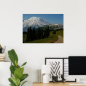 Mount Rainier vanaf het Sourdough Ridge Trail Poster (Thuiskantoor)
