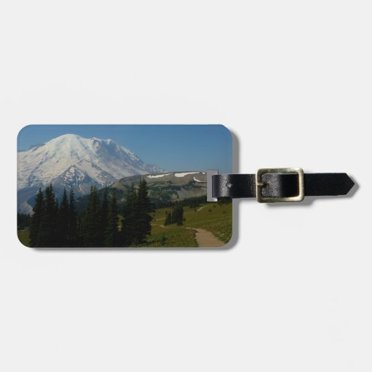 Mount Rainier vanaf het Sourdough Ridge Trailpad Bagagelabel (Voorkant horizontaal)
