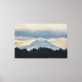 Mount Rainier vanaf West Bay Drive, Olympia, WA Canvas Afdruk