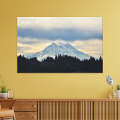 Mount Rainier vanaf West Bay Drive, Olympia, WA Canvas Afdruk (Insitu (Woonkamer))