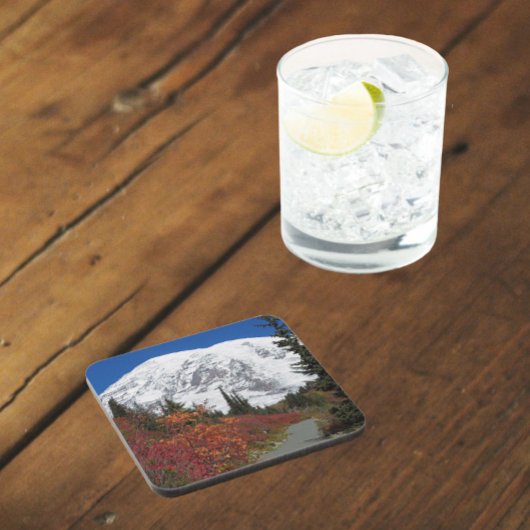 Mount Rainier Wandelpad Herfst Kleur Bier Onderzetter