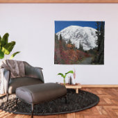 Mount Rainier Wandelpad Herfst Kleur Wandkleed