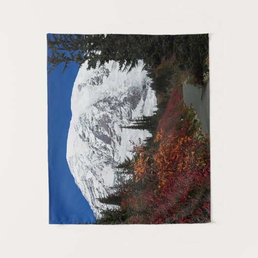 Mount Rainier Wandelpad Herfst Kleur Wandkleed (Voorkant)