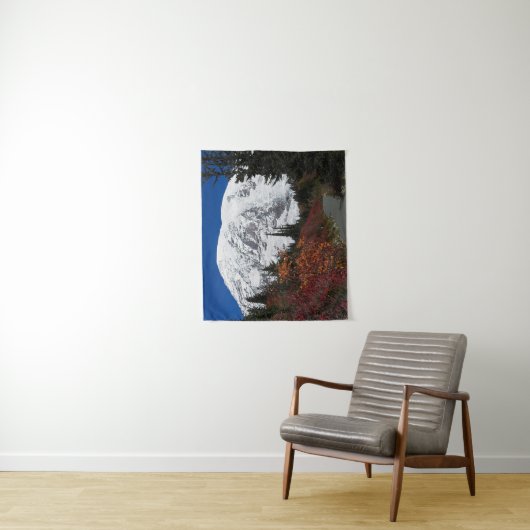 Mount Rainier Wandelpad Herfst Kleur Wandkleed (In situ)