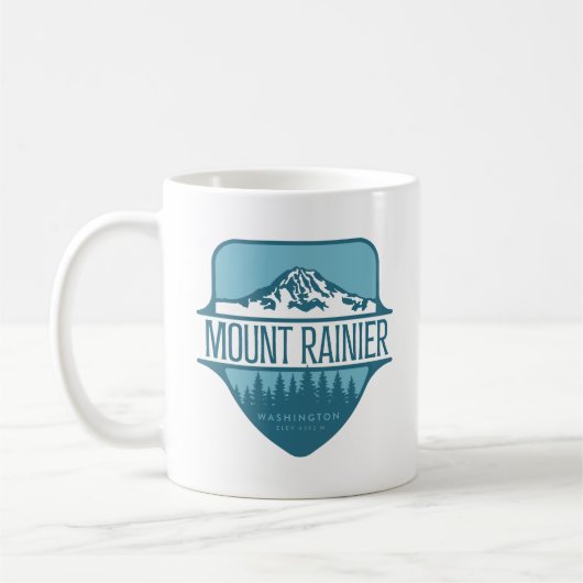 Mount Rainier Washington bergtop ontwerp Koffiemok (Links)