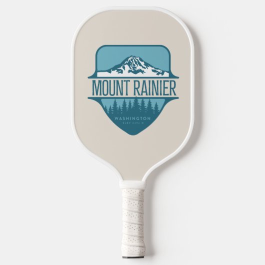 Mount Rainier Washington bergtop ontwerp Pickleball Paddle (Voorkant)