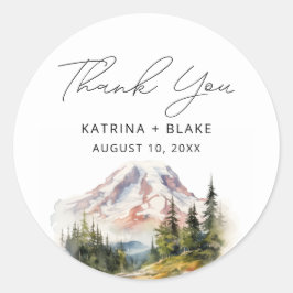 Mount Rainier Washington dank je Ronde Sticker