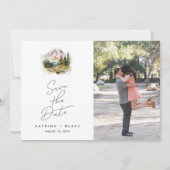 Mount Rainier Washington De datum opslaan Save The Date (Voorkant)