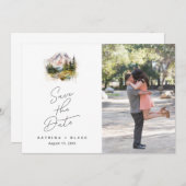 Mount Rainier Washington De datum opslaan Save The Date (Voorkant / Achterkant)