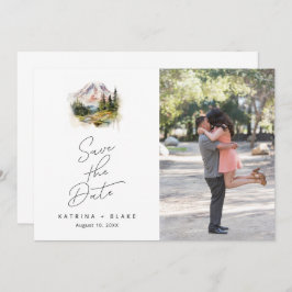 Mount Rainier Washington De datum opslaan Save The Date