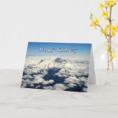 Mount Rainier, Washington, Happy Birthday Kaart (Gele Bloem)