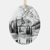 Mount Rainier, Washington Keramisch Ornament (Rechts)