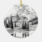 Mount Rainier, Washington Keramisch Ornament (Voorkant)