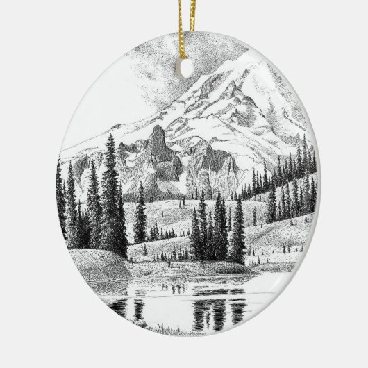 Mount Rainier, Washington Keramisch Ornament (Links)