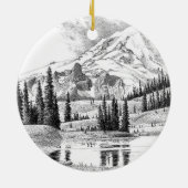 Mount Rainier, Washington Keramisch Ornament (Achterkant)