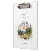 Mount Rainier Washington PNW Waterverf Stijl Klembord (Links)