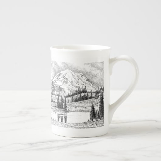 Mount Rainier, Washington Porselein Kop (Rechts)