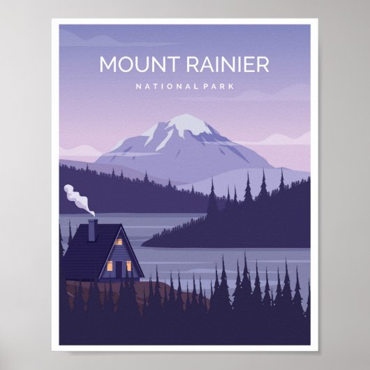 Mount Rainier Washington Poster (Voorkant)