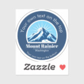 Mount Rainier Washington skigebied Vinyl Sticker (Vel)