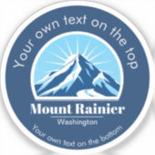Mount Rainier Washington skigebied Vinyl Sticker (Voorkant)