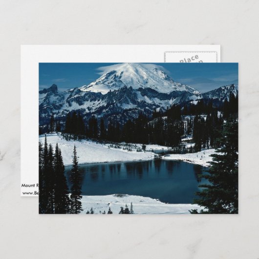 Mount Rainier, Washington State, VS Winter Briefkaart (Voorkant / Achterkant)