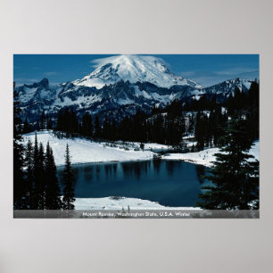 Mount Rainier, Washington State, VS Winter Poster