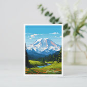 Mount Rainier Washington Verenigde Staten vintage Briefkaart (Staand voorkant)