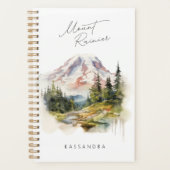 Mount Rainier Washington Waterverf Planner (Voorkant)