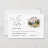 Mount Rainier Washington Waterverf RSVP (Voorkant)