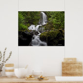 Mount Rainier Waterfall Poster (Keuken)