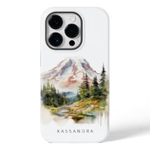 Mount Rainier Waterverf landschap