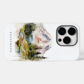 Mount Rainier Waterverf landschap Case-Mate iPhone Case (Achterkant (horizontaal))
