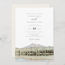 MOUNT RAINIER Waterverf Mountain Wedding