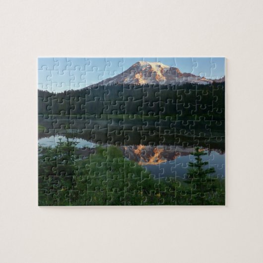 Mount Rainier Weerkaatste Zonsopgang II Legpuzzel (Horizontaal)