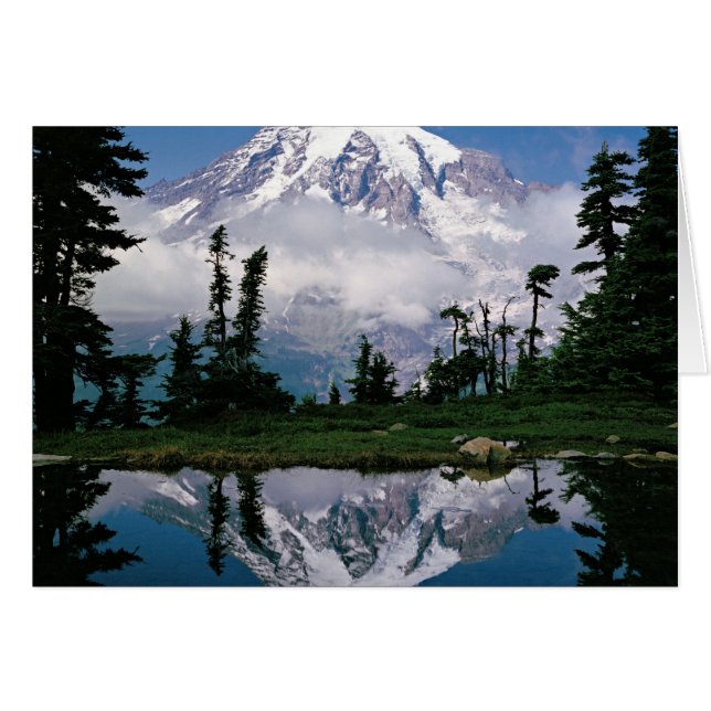 Mount Rainier weerspiegeld in een bergmeertje (Voorkant Horizontaal)