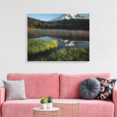 Mount Rainier weerspiegeld in Reflection Lake 2 Canvas Afdruk (Insitu (Woonkamer))
