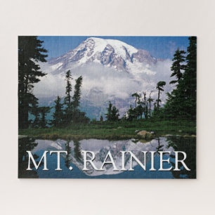Mount Rainier   Weerspiegeling in een bergvijver Legpuzzel