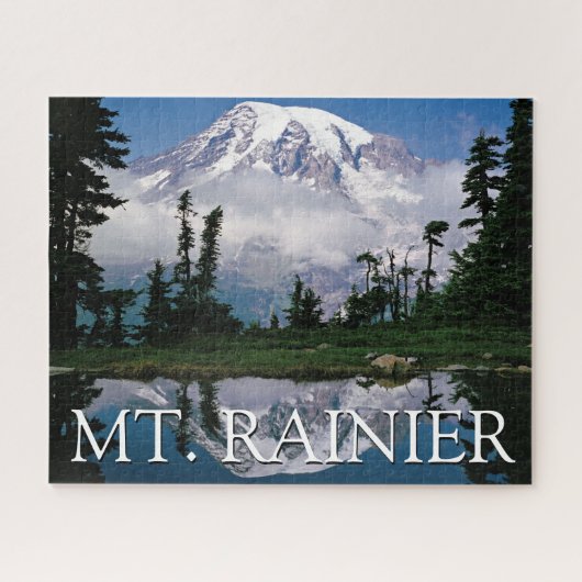 Mount Rainier | Weerspiegeling in een bergvijver Legpuzzel (Horizontaal)