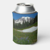 Mount Rainier, Wilde Bloemen en Sneeuw Blikjeskoeler (Blikje Achterkant)