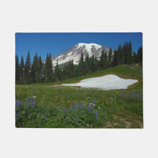 Mount Rainier, Wilde Bloemen en Sneeuw Deurmat (Voorkant)