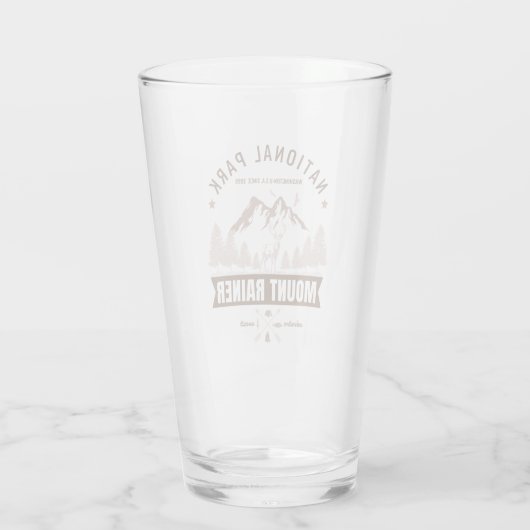 Mount Rainier Wilderness Deer Design Glas (Achterkant)