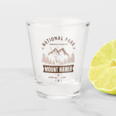 Mount Rainier Wilderness Deer Design Shot Glas (Voorkant)