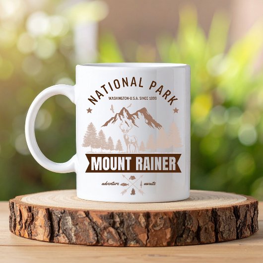 Mount Rainier Wilderness Deer Graphic  Koffiemok