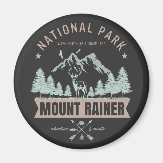 Mount Rainier Wilderness Deer  Magneet (Voorkant)